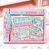 DIY stress-relieving keyboard, Press and Play Cartoon Quiet sticker book, children's handmade creative toys, supermarket supply batch full image